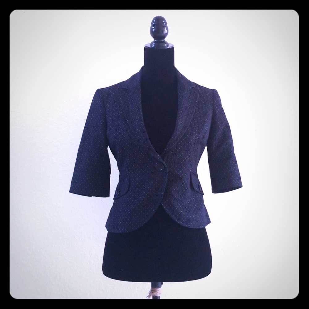 Express Polka Dot Black Blazer